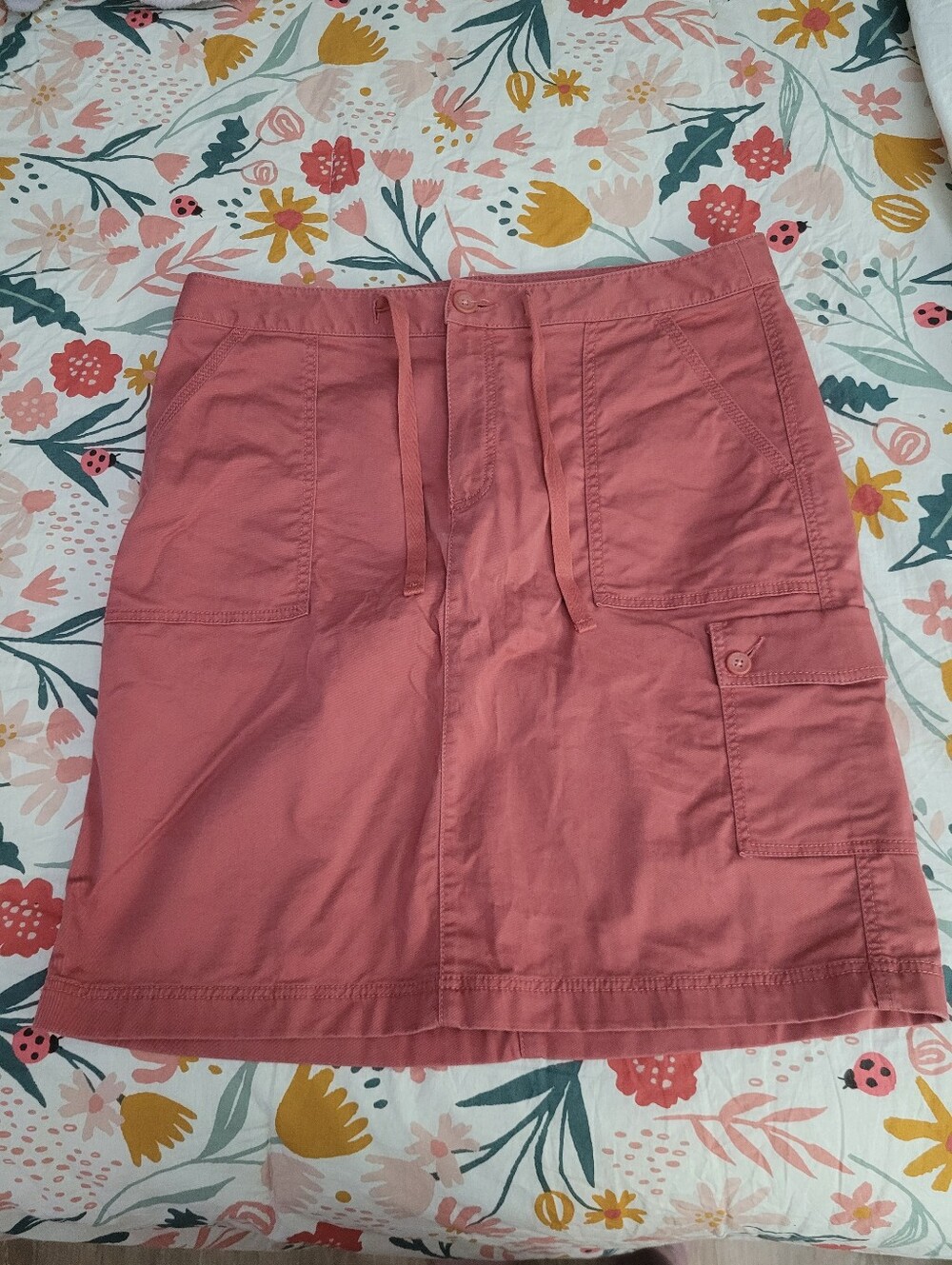 L.L. Bean Mini Utility Skirt in Dusty Rose